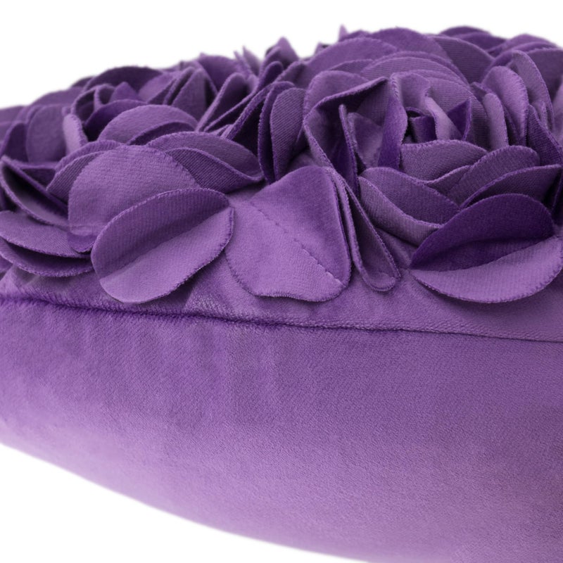 JWH Valentine's Day Throw Pillow Covers Decorative Flower Accent Pillow Cases Heart Shaped Cushion for Couch Living Room Bed Chair 14 x 16 Inches Purple - Image 5